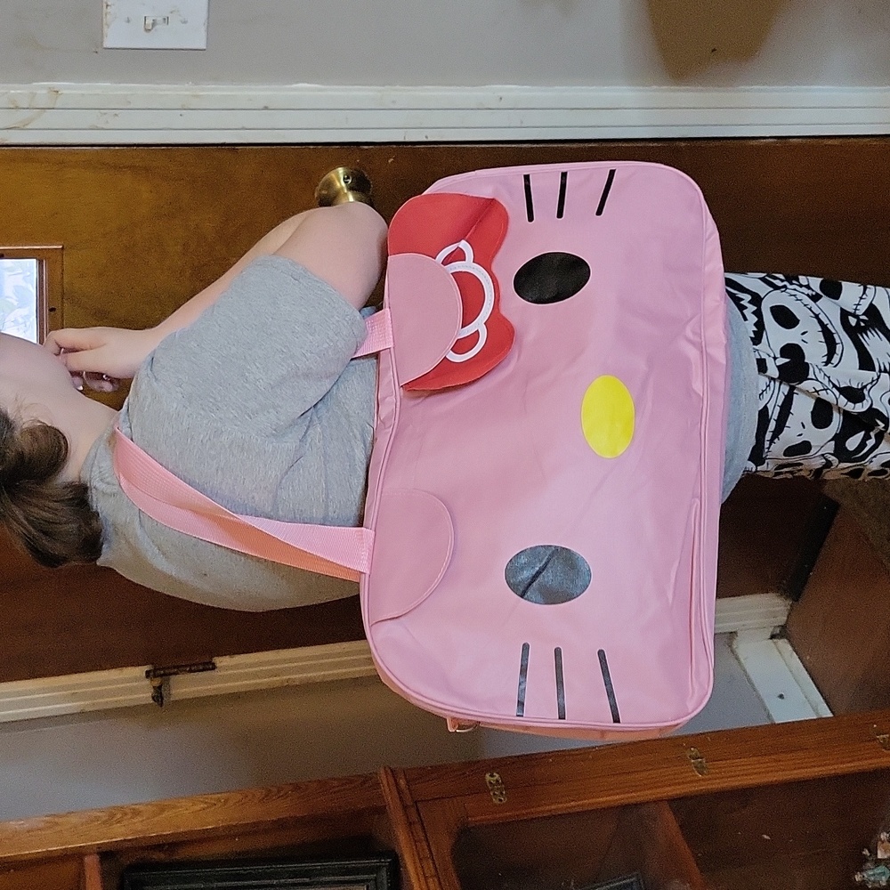 Hello Kitty Pink Duffle Bag Shoulder Bag NEW Large Travel Tote Sanrio
